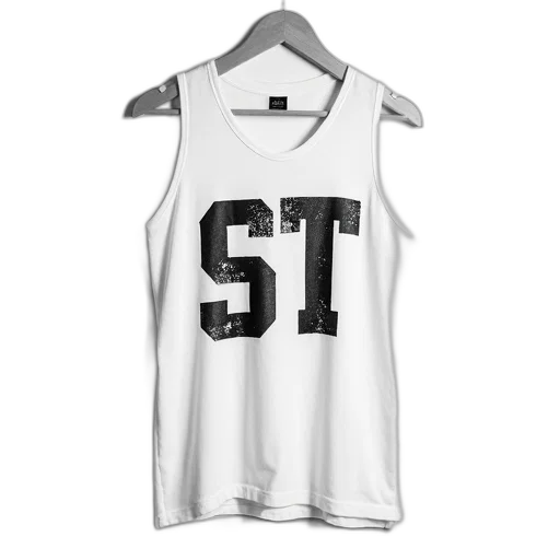 white, tank, top, distressed transparent PNG cut-out
