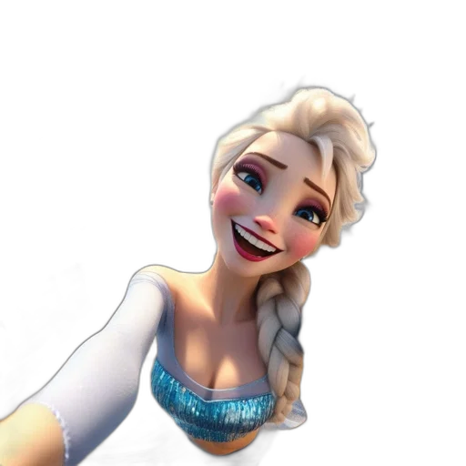 dress, face, crown, staff transparent PNG cut-out
