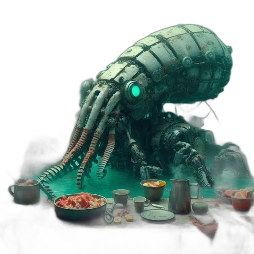 robot, creature, food, concept art transparent PNG cut-out