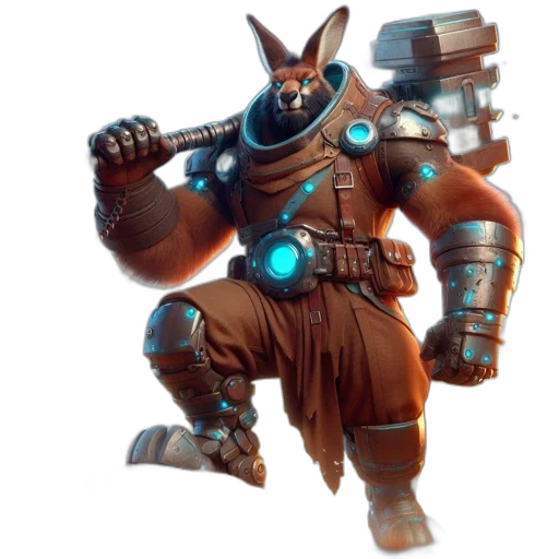 weapon, robot, staff, creature transparent PNG cut-out