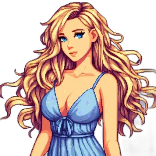 dress, pixel art, fantasy art, cartoon transparent PNG cut-out