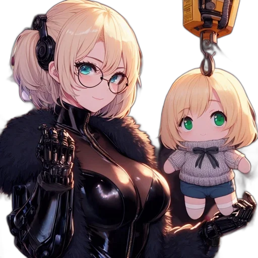weapon, robot, crown, staff transparent PNG cut-out
