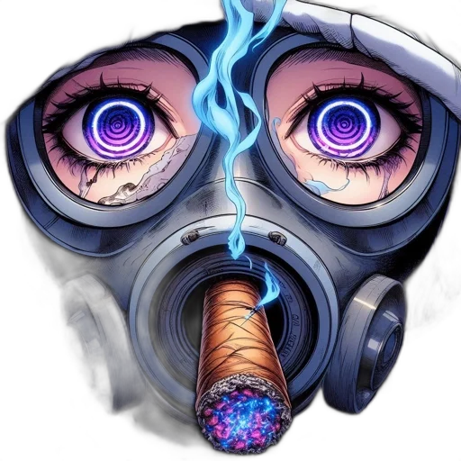 mask, face, cyberpunk, concept art transparent PNG cut-out