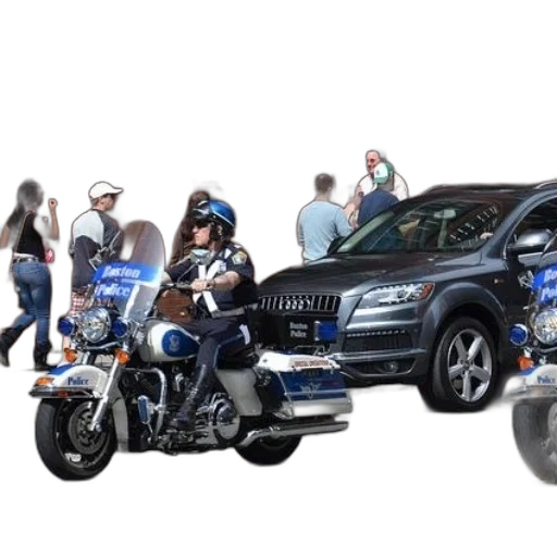 car, police, officer, motorcycle transparent PNG cut-out