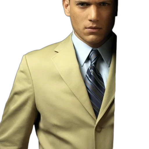 jacket, staff, face, photorealistic transparent PNG cut-out