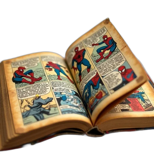 comic book art, open, comic, book transparent PNG cut-out