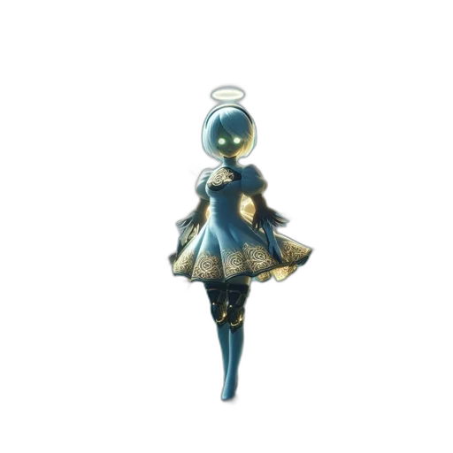 dress, staff, robot, jewelry transparent PNG cut-out
