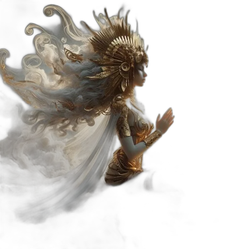 dragon, creature, hair, fantasy art transparent PNG cut-out