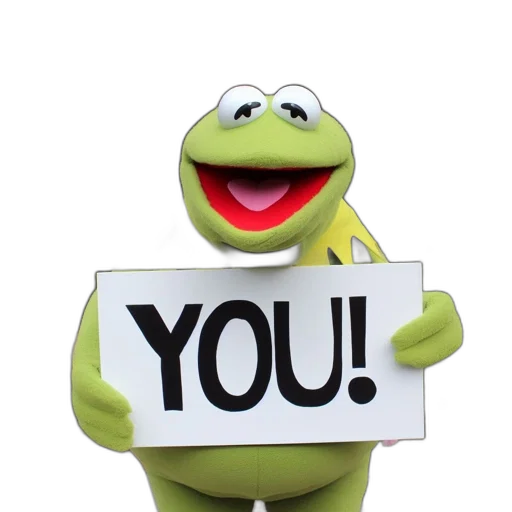 staff, kermit, frog, stands transparent PNG cut-out