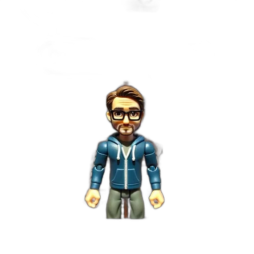 jacket, staff, cartoon, 3d render transparent PNG cut-out