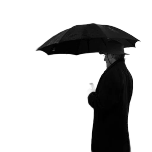umbrella, hat, jacket, staff transparent PNG cut-out