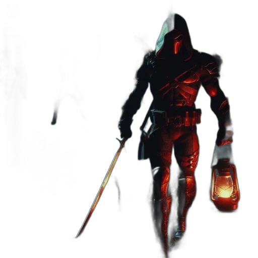 sword, weapon, mask, robot transparent PNG cut-out