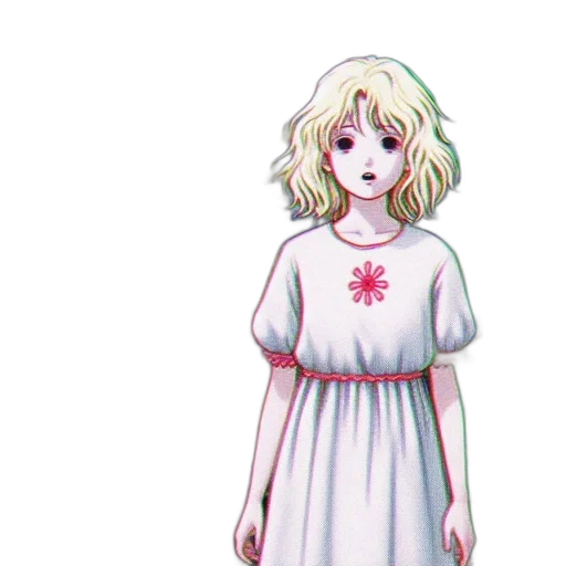 dress, staff, flower, creature transparent PNG cut-out