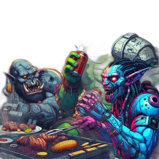 food, robot, creature, concept art transparent PNG cut-out