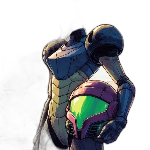 robot, mask, jacket, weapon transparent PNG cut-out