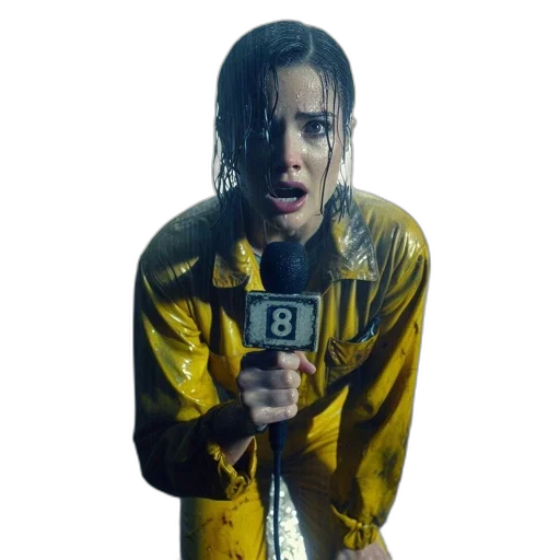 jacket, umbrella, face, dress transparent PNG cut-out