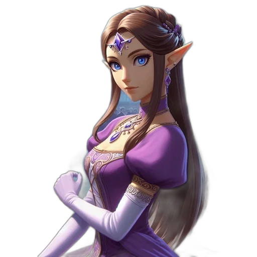dress, crown, staff, face transparent PNG cut-out