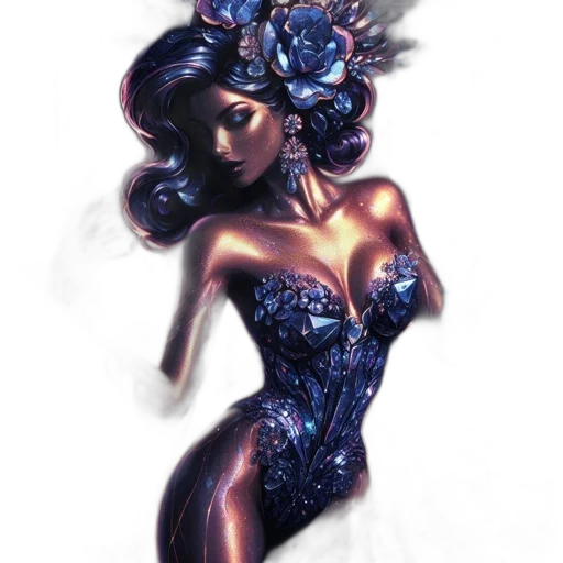dress, crown, jewelry, flower transparent PNG cut-out