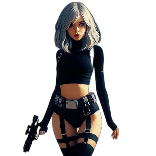 weapon, concept art, comic book art, cyberpunk transparent PNG cut-out