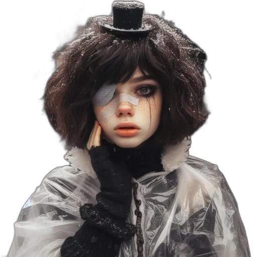 jacket, face, mask, hat transparent PNG cut-out