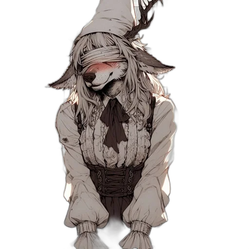 mask, hat, staff, creature transparent PNG cut-out