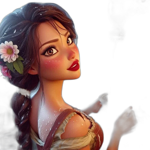 dress, fantasy art, photorealistic, 3d render transparent PNG cut-out
