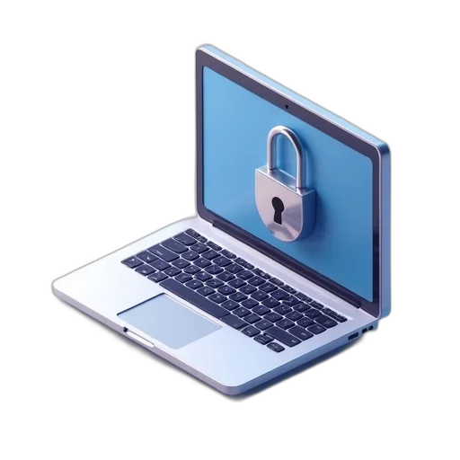 open, laptop, lock, next transparent PNG cut-out