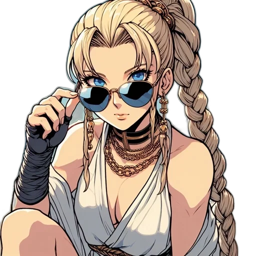 staff, anime, cyberpunk, pixel art transparent PNG cut-out