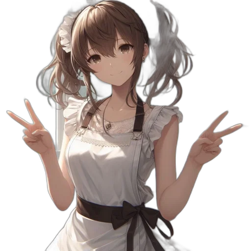 dress, staff, weapon, face transparent PNG cut-out