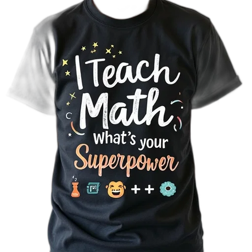 teacher, shirt, teach, math transparent PNG cut-out