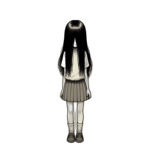 hair, dress, mask, creature transparent PNG cut-out
