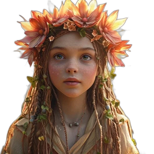 crown, jewelry, face, flower transparent PNG cut-out