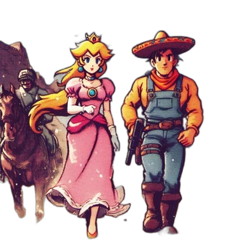concept art, pixel art, comic book art, watercolor transparent PNG cut-out