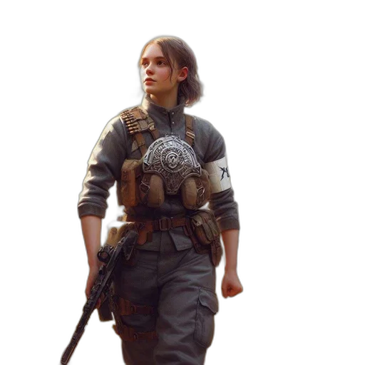 jacket, staff, weapon, concept art transparent PNG cut-out