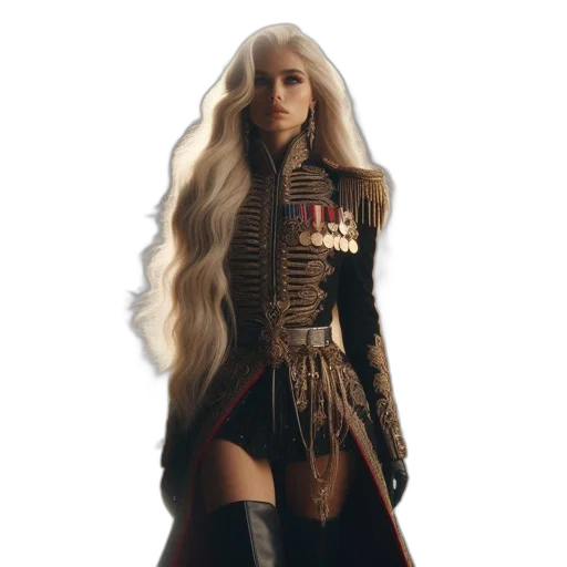 dress, hair, crown, concept art transparent PNG cut-out