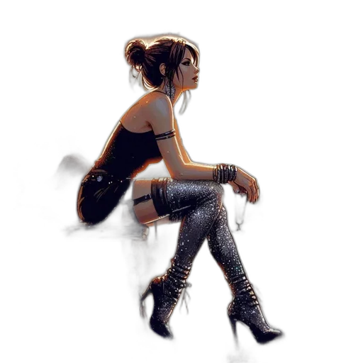 dress, shoes, robot, concept art transparent PNG cut-out