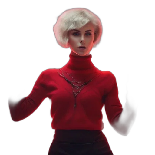jacket, dress, hat, hair transparent PNG cut-out