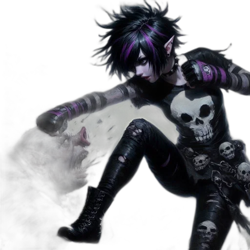 concept art, fantasy art, comic book art, cyberpunk transparent PNG cut-out