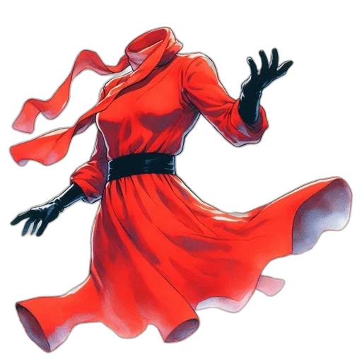 mask, dress, creature, staff transparent PNG cut-out