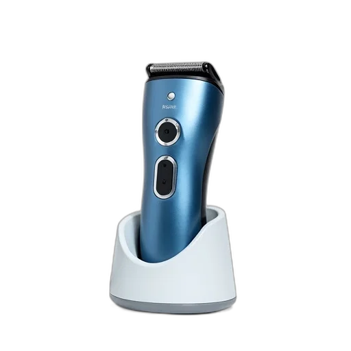 robot, staff, 3d render, blue transparent PNG cut-out