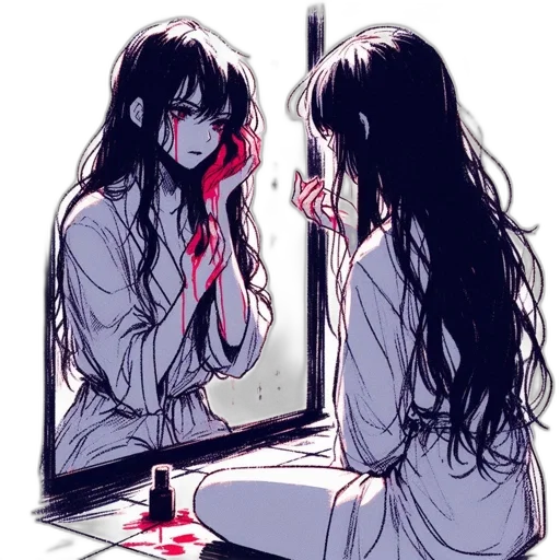 face, anime, concept art, pixel art transparent PNG cut-out