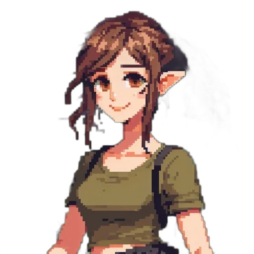 staff, dress, pixel art, fantasy art transparent PNG cut-out
