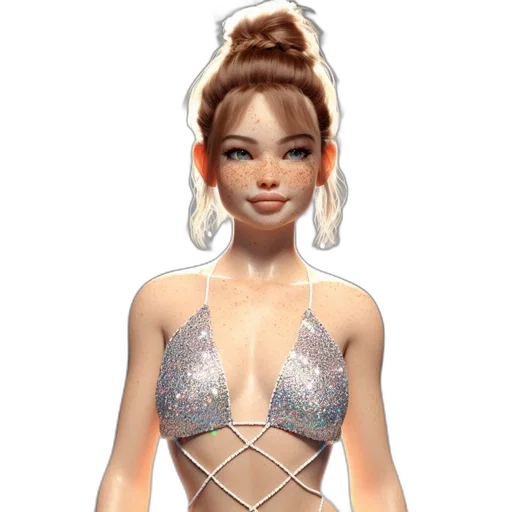 dress, concept art, cartoon, 3d render transparent PNG cut-out