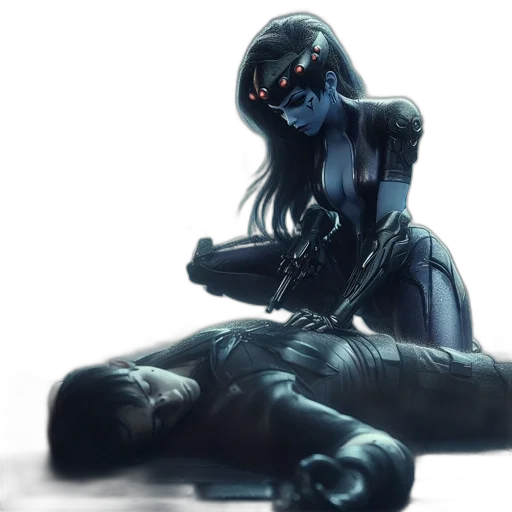 robot, concept art, comic book art, cyberpunk transparent PNG cut-out