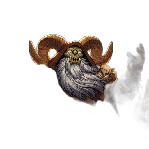dragon, hair, staff, creature transparent PNG cut-out