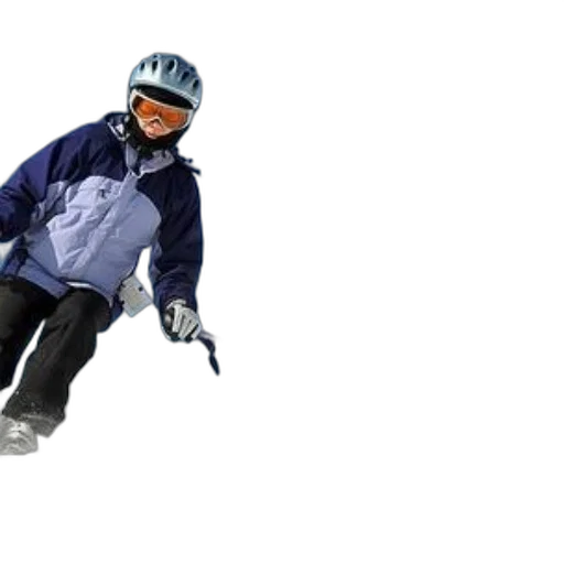 jacket, photorealistic, skier, blue transparent PNG cut-out