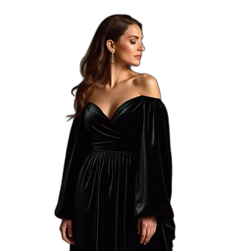 dress, jacket, jewelry, concept art transparent PNG cut-out