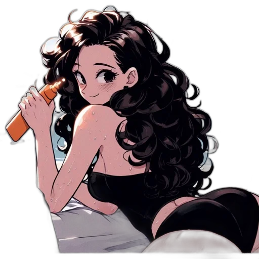 hair, staff, weapon, cartoon transparent PNG cut-out