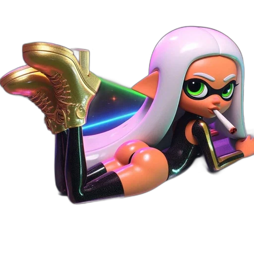 weapon, hair, staff, concept art transparent PNG cut-out