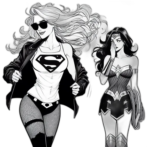 comic book art, concept art, cartoon, fantasy art transparent PNG cut-out